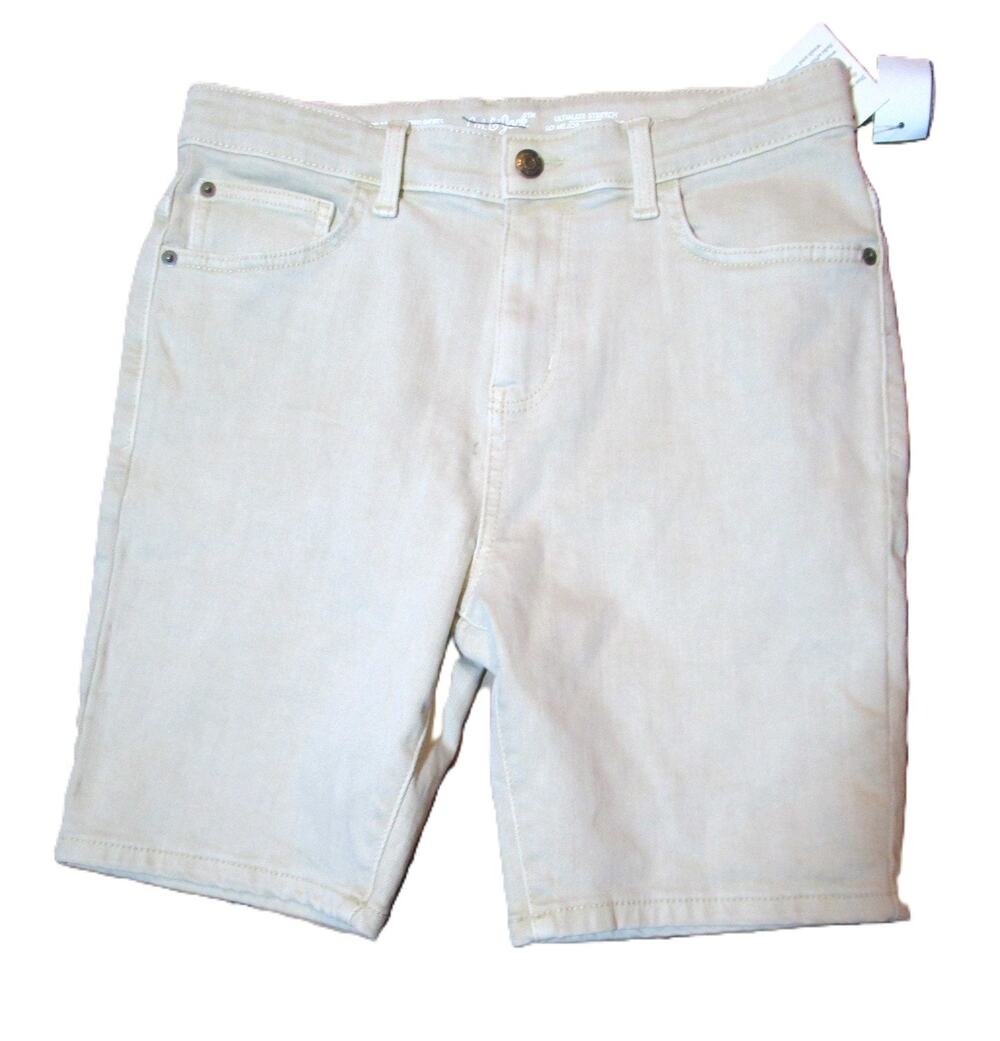 Cat & Jack Girls Beige Shorts Size 16 Stretch Tapered Fit Adjustable Waist